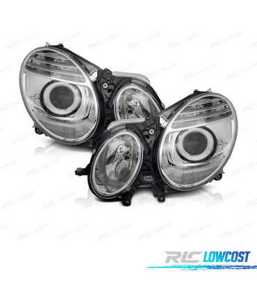 FARI LENTE MERCEDES CLASSE E W211 06-09 FONDO CROMATO
