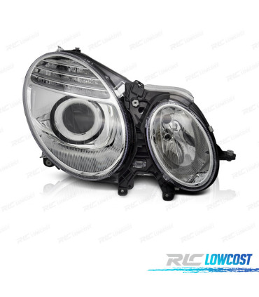 FARO DESTRO MERCEDES CLASSE E W211 06-09 CROMATO H7 H7