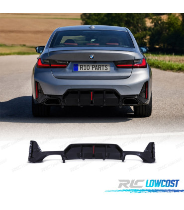 DIFFUSORE BMW G20 LCI 23-25 LOOK M CON LUCE DI STOP NERO LUCIDO