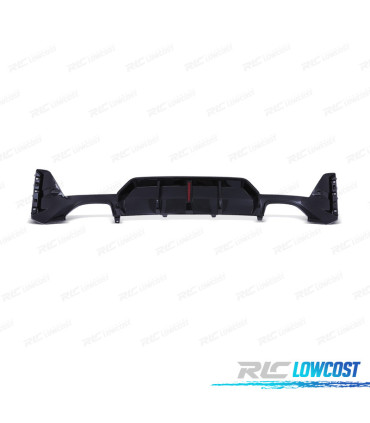 DIFFUSORE BMW G20 LCI 23-25 LOOK M CON LUCE DI STOP NERO LUCIDO