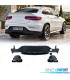 DIFUSORE MERCEDES GLC C253 COUPE 15-19 LOOK AMG GLC63 + TERMINALI DI SCARICO NERI