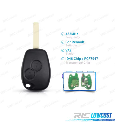 CHIAVE COMPLETA RENAULT CLIO KANGOO MASTER MODUS TWINGO