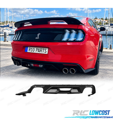 DIFFUSORE FORD MUSTANG 15-17 LOOK GT500 DOPPIA USCITA