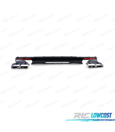DIFUSORE MERCEDES CLASSE S W222 13-17 LOOK AMG S63 NERO LUCIDO + CODE CROMATE