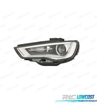 FARO SINISTRO BI-XENON AUDI A3 8V 12-16 NERO CROMATO