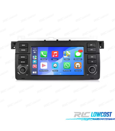 RADIO GPS ANDROID 15 BMW SERIE 3 E46 98-05 / COMPACT 01-05 / CABRIO 00-06 / TOURING 99-05 / COUPÉ 98-06 7" 4GB+64GB