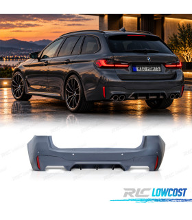 PARAURTI POSTERIORE BMW G31 TOURING LCI 20-23 LOOK M5 PDC DOPPIA USCITA