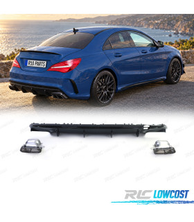 DIFFUSORE MERCEDES CLA C117 13-16 AMG CLA45 NERO COLLETTORE DI SCARICO