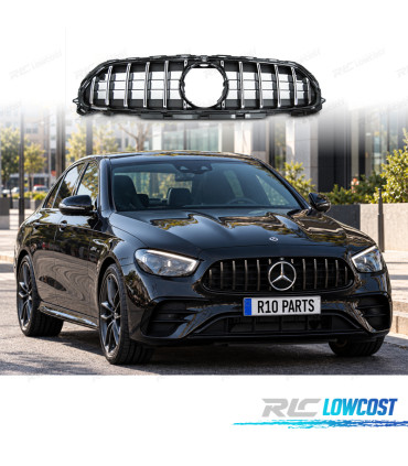 GRIGLIA MERCEDES W213 21-23 LOOK GTR NERO CROMATO CON TELECAMERA