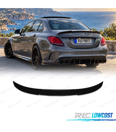SPOILER ALETTONE MERCEDES CLASSE C W205 4P 14-18 LOOK AMG NERO LUCIDO