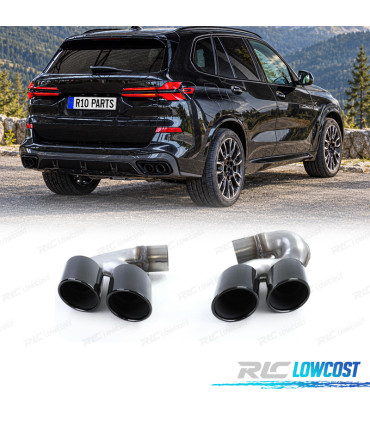 TERMINALI DI SCARICO BMW X5 G05 X6 G06 X7 G07 40i LOOK M NERO LUCIDO