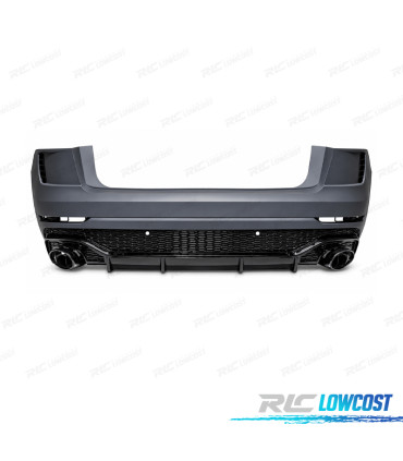 PARAURTI POSTERIORE AUDI Q8 18-23 LOOK RSQ8 NERO LUCIDO