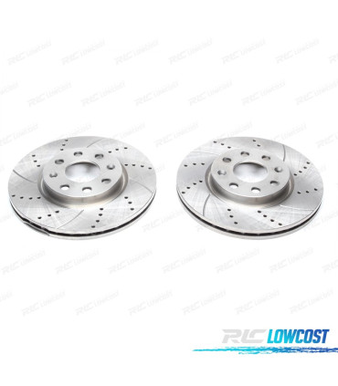 KIT DI 2 DISCHI FRENO FORATI E SCANALATI DA 300MM MODELLO DSC006722