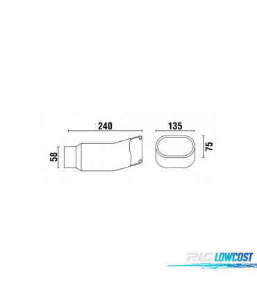 TERMINALE SCARICO DTM IN ACCIAIO INOX