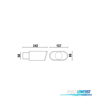 TERMINALE SCARICO OVALE IN ACCIAIO INOX