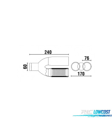 DOPPIO TERMINALE DI SCARICO ROTONDO
