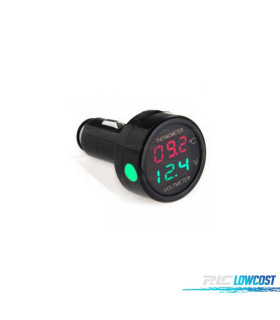 VOLTOMETRO TERMOMETRO DIGITALE PRESA ACCENDISIGARI