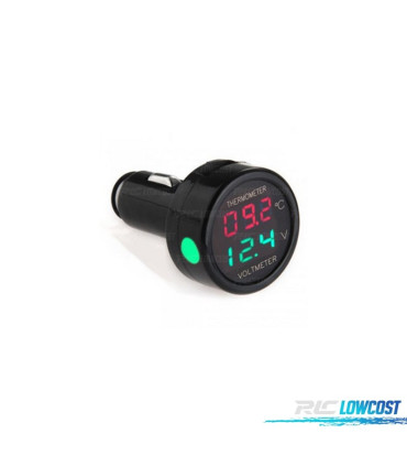 VOLTOMETRO TERMOMETRO DIGITALE PRESA ACCENDISIGARI