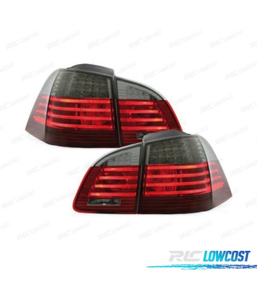 FANALI BMW E61 03-07 LIGHT BAR ROSSO AFFUMICATO