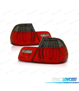 FANALI BMW E46 99-03 CABRIO LED ROSSO FUMÈ LOOK M3