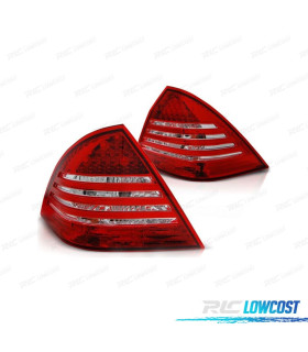 FANALI A LED MERCEDES CLASSE C W203 00-04 ROSSO BIANCO