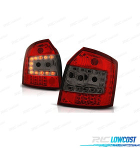 FANALI A LED AUDI A4 B6 AVANT 00-04 ROSSO AFFUMICATO