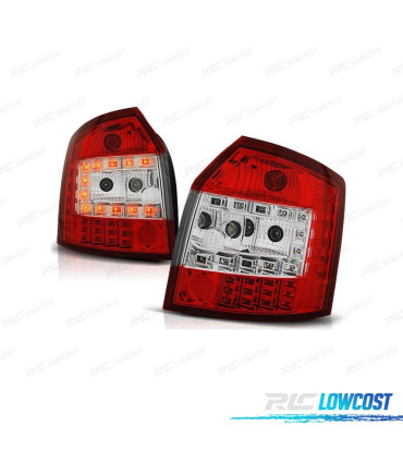 FANALI PER AUDI A4 B6 AVANT 00-04 LED ROSSO CROMATO