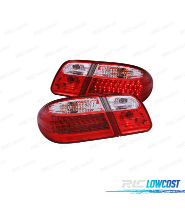 FANALI MERCEDES CLASSE E W210 95-02 ROSSO CROMATO LED