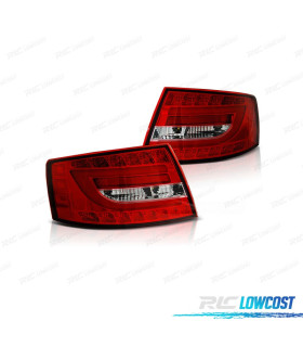 FANALI AUDI A6 4F 04-08 ROSSO BIANCO LED
