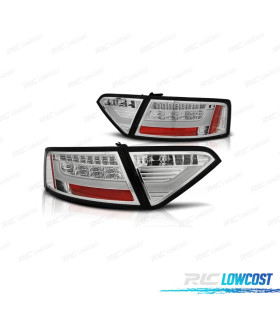 FANALI AUDI A5 07-11 LIGHT BAR FONDO CROMATO