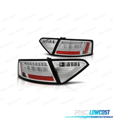 FANALI AUDI A5 07-11 LIGHT BAR FONDO CROMATO
