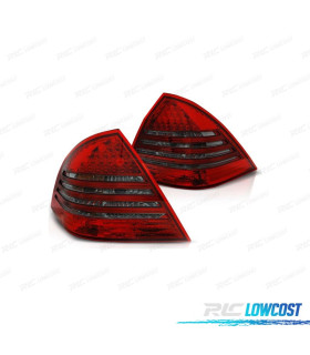 FANALI MERCEDES CLASSE C W203, 04-07 LED ROSSO GRIGIO