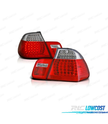 FANALI BMW E46 01-05 LED ROSSO CROMATO LOOK M3
