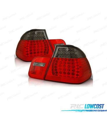 FANALI BMW E46 01-05 LED ROSSO AFFUMICATO LOOK M3