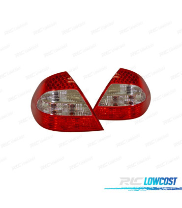 FANALI MERCEDES CLASSE E W211 02-06 LED ROSSO CROMATO