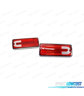 FANALI MERCEDES CLASSE G W463 89-13 ROSSO CROMATO FULL LED LOOK AMG G55