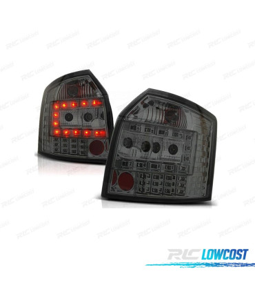 FANALI AUDI A4 B6 AVANT 01-04 LED FONDO CROMATO AFFUMICATO