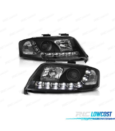 FARI AUDI A6 4B 97-99 LUCE DIURNA SFONDO NERO
