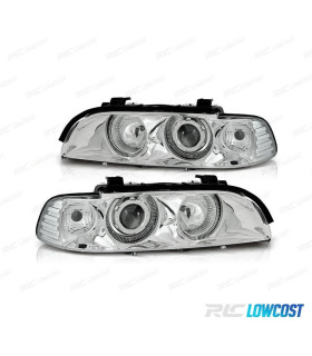 FARI BMW E39 95-03 XENON ANGEL EYES FONDO CROMATO
