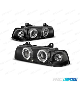 FARI PER BMW E36 90-99 ANGEL EYES FONDO NERO