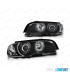 FARI BMW E46 COUPE 99-03 OCCHI ANGEL CCFL FRECCE SFONDO NERO
