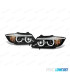 FARI BMW E90 E91 ANGEL EYES LED 3D SFONDO NERO SERIE 3 05-08