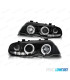 FARI BMW E46 2 PORTE 99-03 ANGEL EYES LED SFONDO NERO