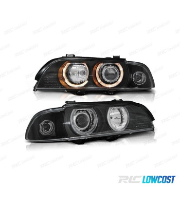 FARI BMW E39 95-00 XENON ANGEL EYES FONDO NERO