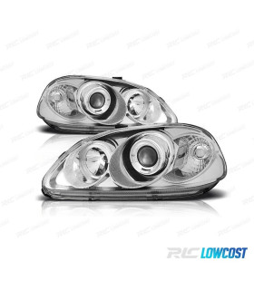 FARI PER HONDA CIVIC 96-98 ANGEL EYES FONDO CROMATO