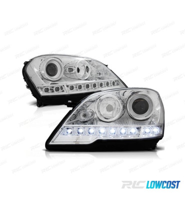 FARI MERCEDES CLASSE ML W164 08-11 LUCE DIURNA FONDO CROMATO