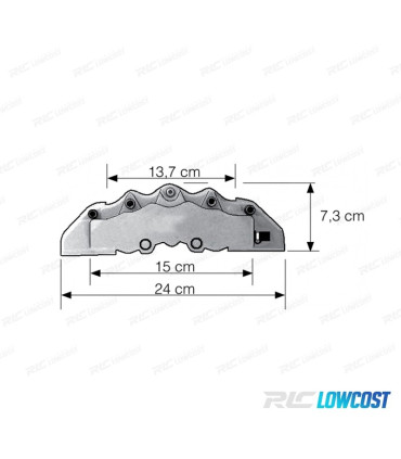 COPRI PINZE A 4 PISTONI STILE BREMBO