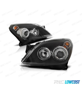 FARI OPEL ASTRA H 04-09 OCCHI ANGEL FONDO NERO
