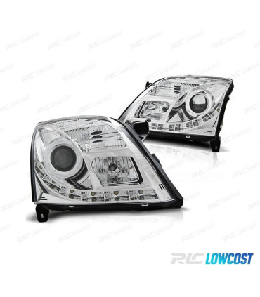 FARI OPEL VECTRA C 02-05 LUCE DIURNA FONDO CROMATO