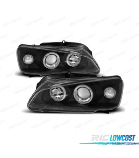 FARI PER PEUGEOT 106 96-05 ANGEL EYES FONDO NERO